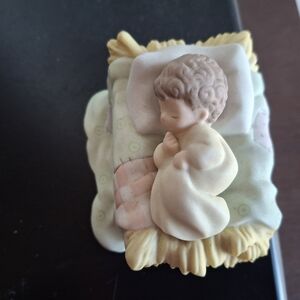 Precious Moments Cozy Child Figurine - Cream and Yellow